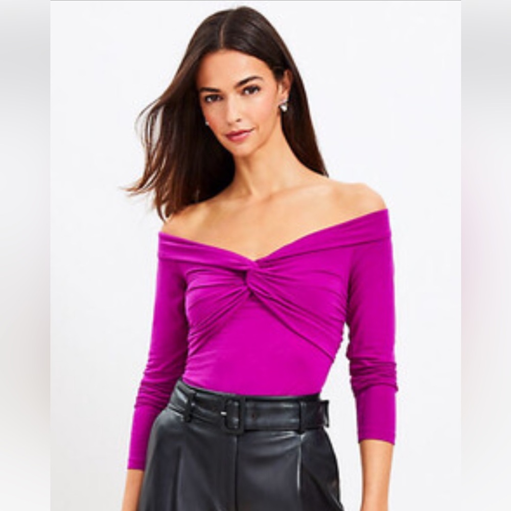 Loft Women’s Knot Off-the-shoulder Top, Size XXL